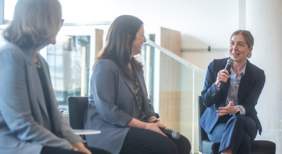 BIO International Conference; photo of a panel moderated by IC Hub Director Chelsea Schiller